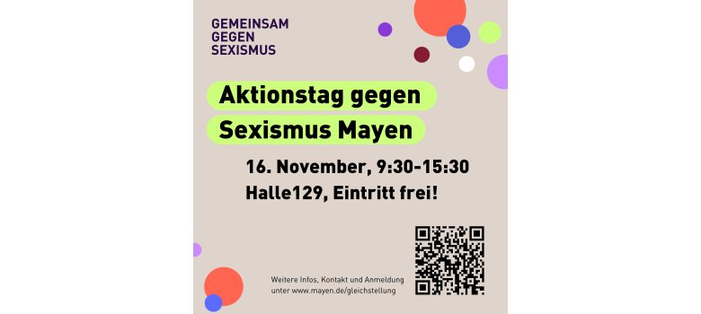 Flyer zum Aktionstag gegen Sexismus am 16. November in Mayen
