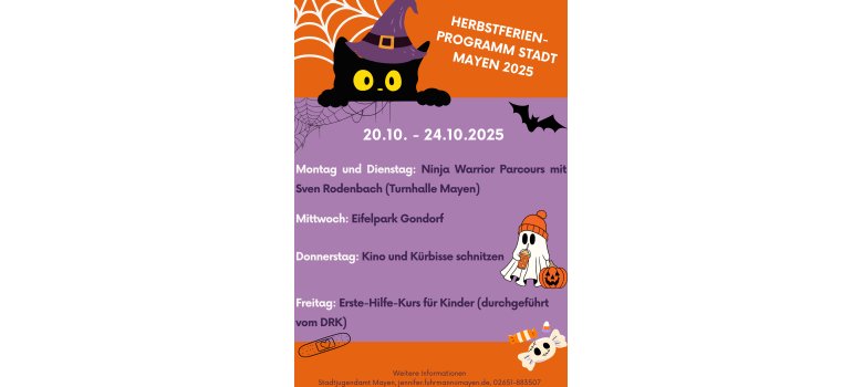 Herbstferienprogramm Übersicht