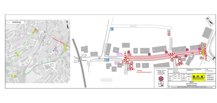 Lageplan zum 1. Bauabschnitt