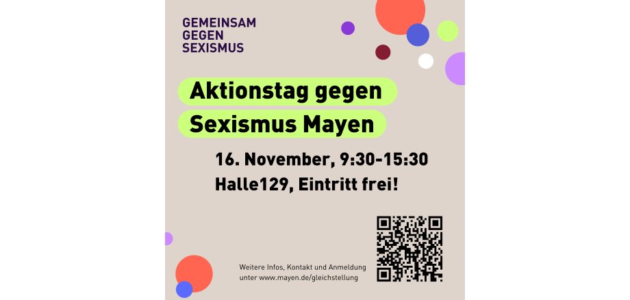 Aktionstag gegen Sexismus am 16. November in Mayen