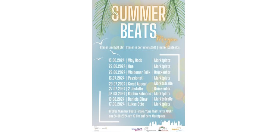Flyer zu den Summer Beats 2024