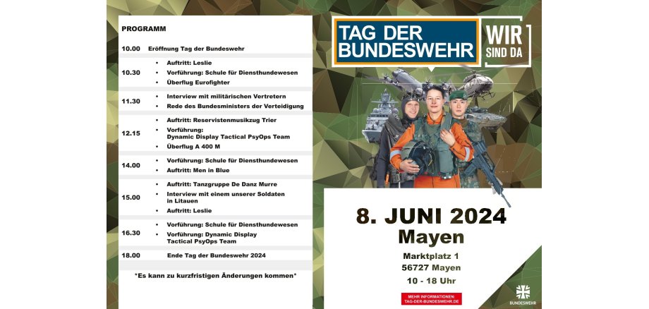 Programmflyer zum Tag der Bundeswehr