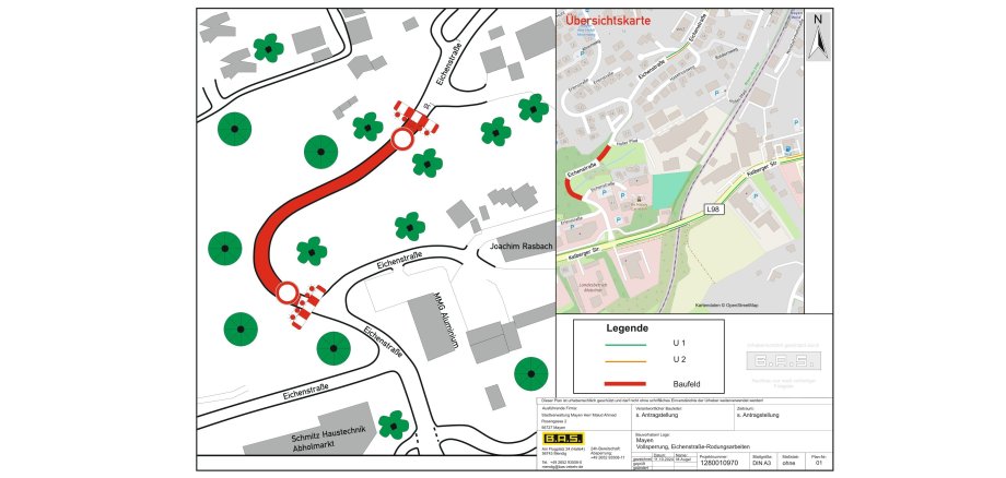 Lageplan der betroffenen Stelle