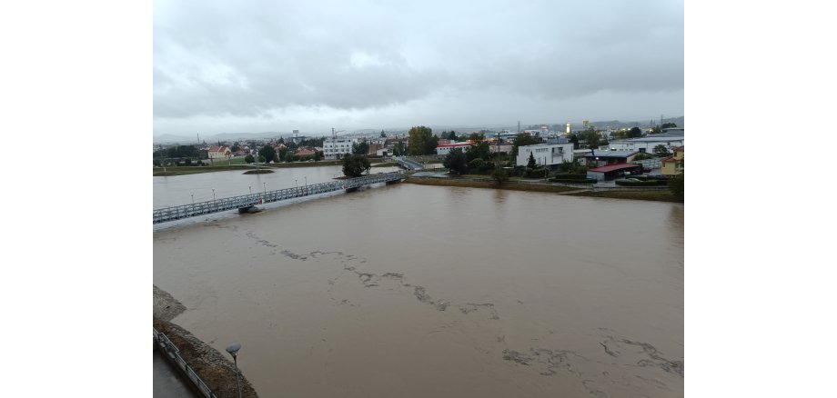 Flusslauf in Uherské Hradiště