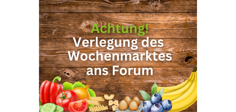 Flyer zur Verlegung des Wochenmarkts