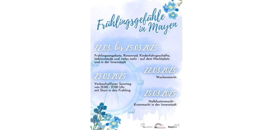 Frühlingsmarkt vom 22. bis 25. März in der Mayener Innenstadt