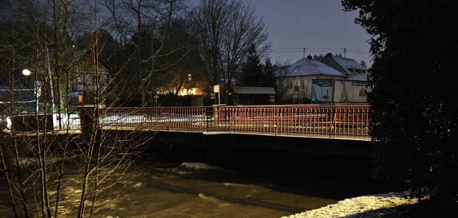 Die Nette im Bereich der Bürresheimer Straße am Morgen des 10. Januar